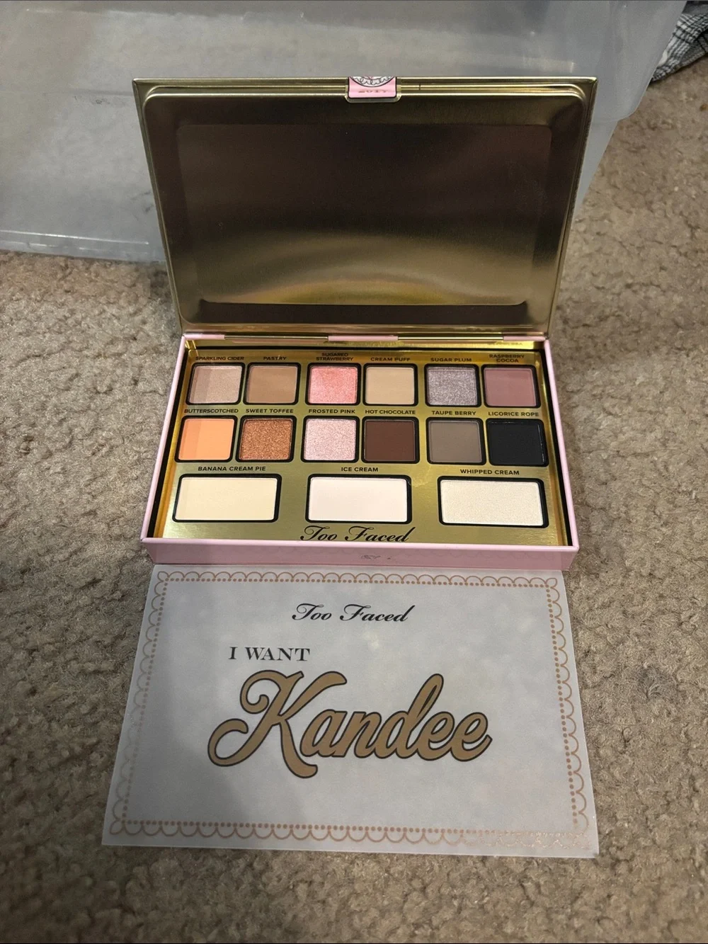 Too Faced I Want Kandee Makeup Palette - Pink & Gold Trim